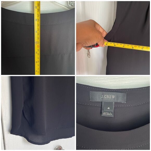 J. Crew Black Scoop Neck Sleeveless Top Women's Size 4 - Picture 10 of 16